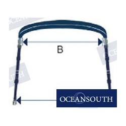 TOLDO BIMINI C/SOPORTE 150/170 CM AZUL