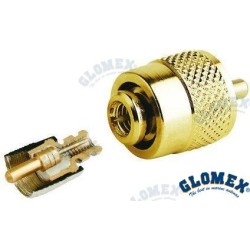 CONECTOR PL259 MACHO GOLD PARA RG58
