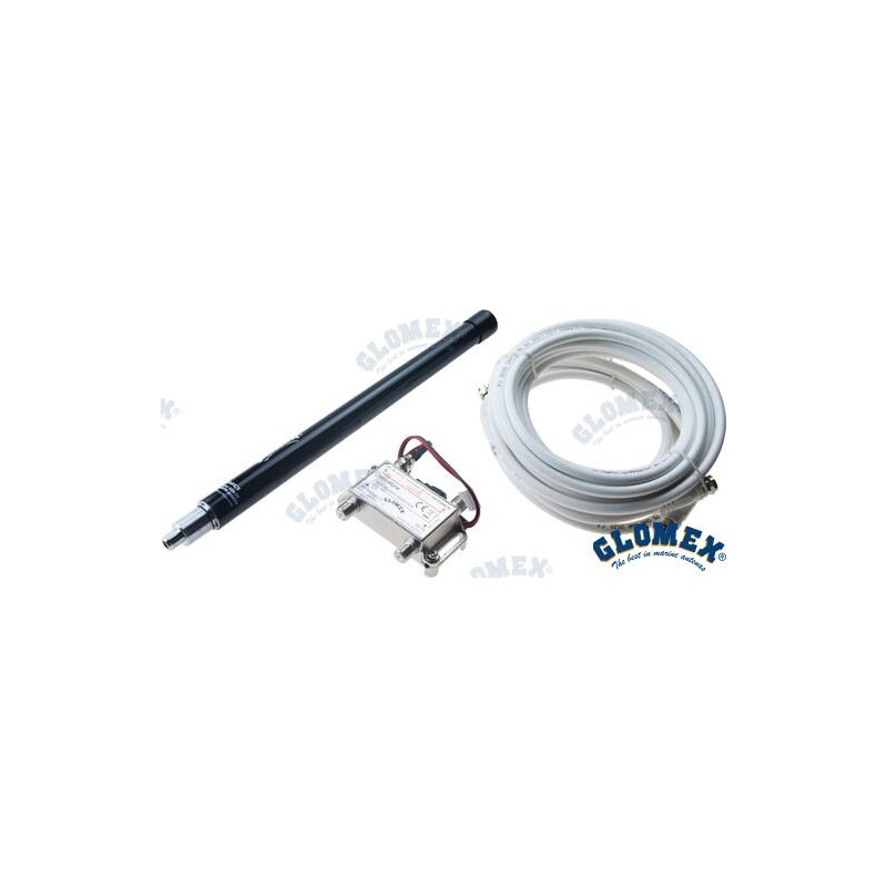 ANTENA TV ALYA+FM+DAB 250MM NEGRA