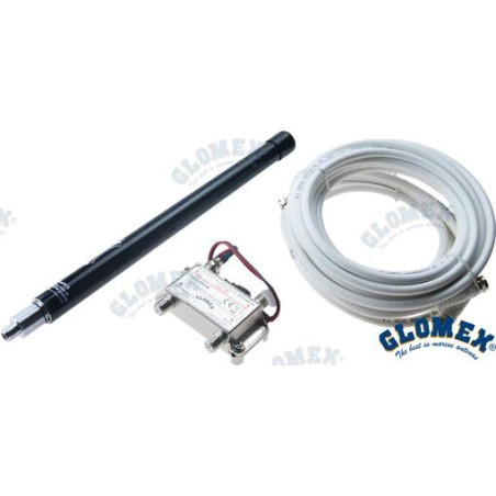 ANTENA TV ALYA+FM+DAB 250MM NEGRA