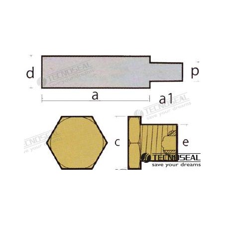 ANODO CATERPILLAR C/TAPON