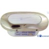 LUZ INT/EXT OVALADA PLATA LED BLANCO