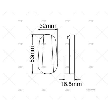 FIJACION DEFENSA SUPERFICIE INOX 316 MARINE TOWN