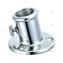 BASE ASTA BANDERA INOX SS 316 25MM