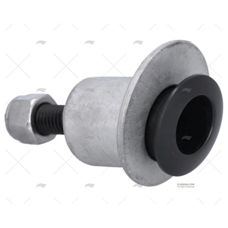 SOPORTE PALO C/FILETAJE NEGRO 40MM INOX MARINE TOWN