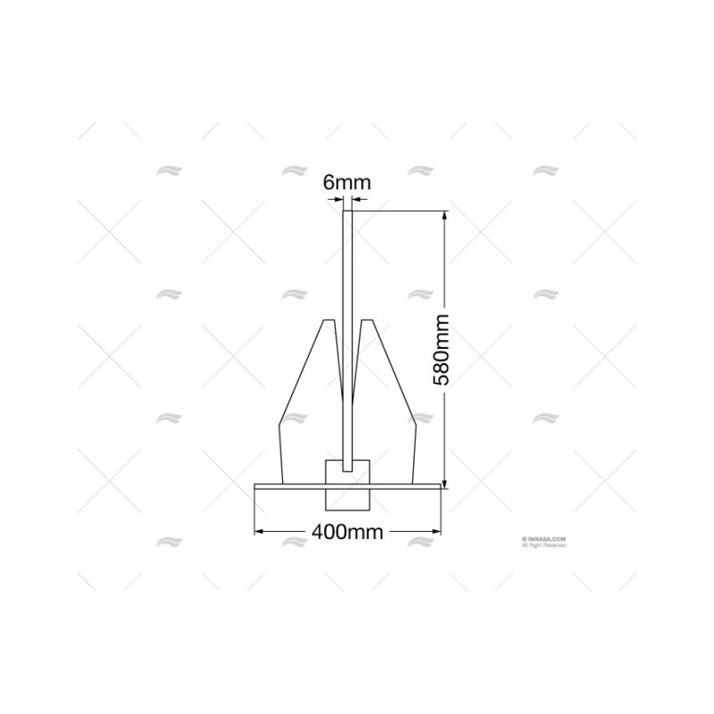 ANCLA DANFORTH-T 6 KG INOX