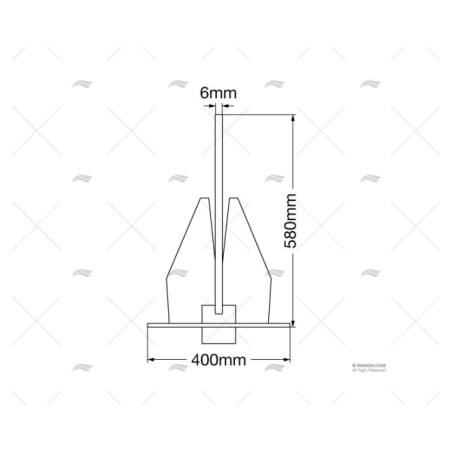 ANCLA DANFORTH-T 6 KG INOX