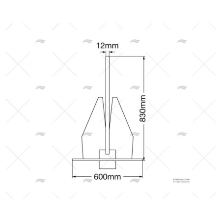 ANCLA DANFORTH-T 15 KG INOX