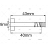 PASADOR C/MUELLE INOX SS 304 43X8MM