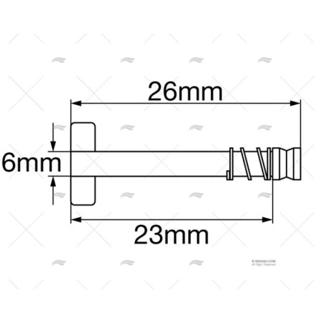 PASADOR C/MUELLE INOX- 304 26X6MM