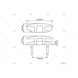 CORNAMUSA 270X84MM MONTAJE CON TORNILLO