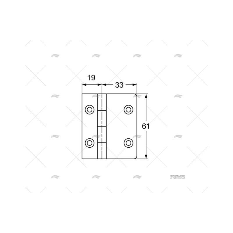 BISAGRA DESMONTABLE 52X61MM BD