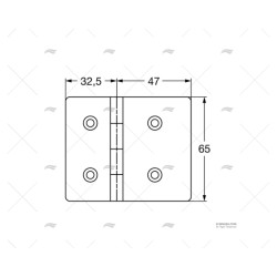 BISAGRA DESMONTABLE 79,5X65MM AC