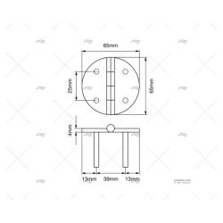 BISAGRA DESMONTABLE 65X65MM BD