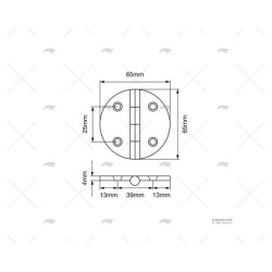 BISAGRA DESMONTABLE 65X65MM AC