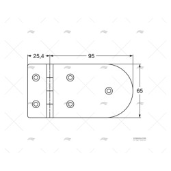 BISAGRA DESMONTABLE 128X65MM AD