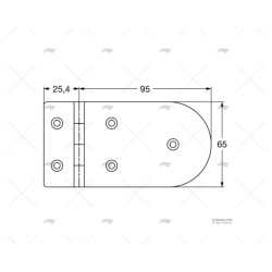 BISAGRA DESMONTABLE 120,4X65MM BC