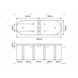 BISAGRA DESMONTABLE 190X65MM BC