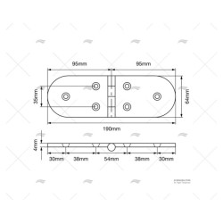 BISAGRA DESMONTABLE 190X65MM AD