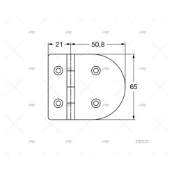 BISAGRA DESMONTABLE 71,8X65MM BD