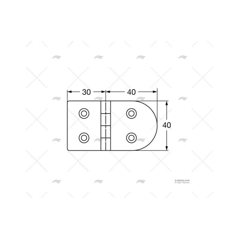 BISAGRA DESMONTABLE 70X40MM AD