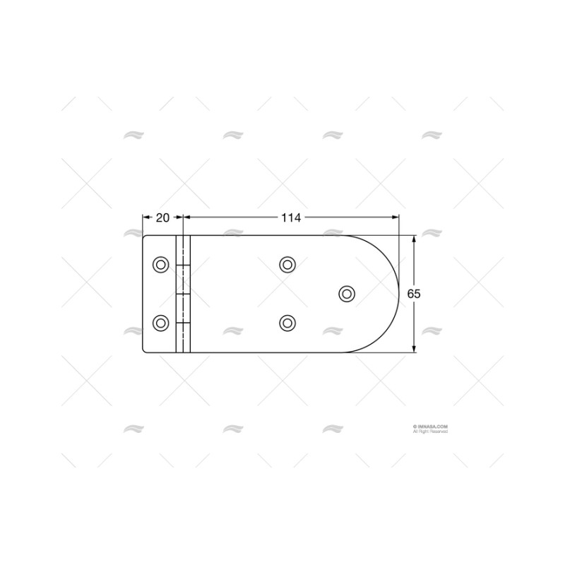 BISAGRA DESMONTABLE 134X65MM AD