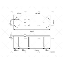 BISAGRA DESMONTABLE 126X40MM BD