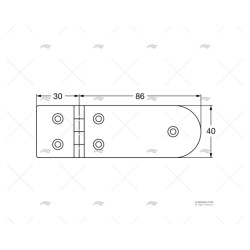 BISAGRA DESMONTABLE 116X40MM BD