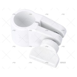 FIJACION TUBO 18MM GRADUABLE BLANCA