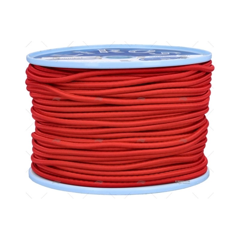 CABO SHOCK CORD 06MM ROJO 100M LIROS