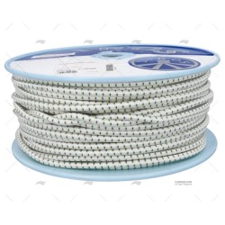 CABO SHOCK CORD 08MM BLANCO 100M LIROS