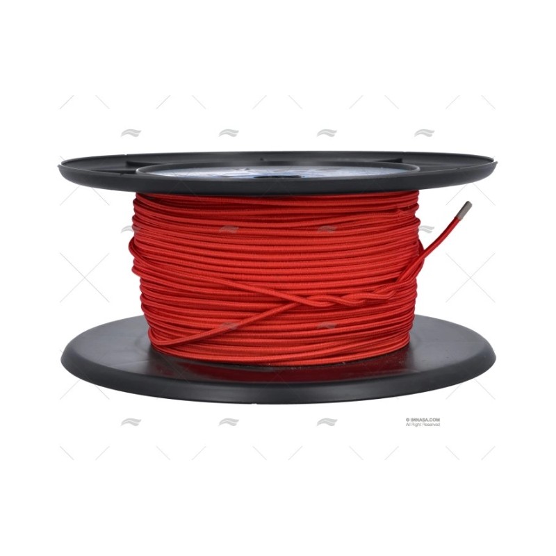 CABO ELASTICO 4MM ROJO 100M
