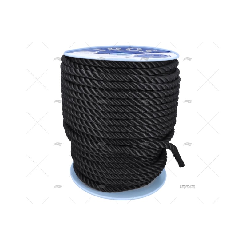 CABO POLYESTER 28MM NEGRO 100M LIROS
