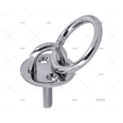 PLATINA REDONDA C/ANILLA INOX 304 SS M6
