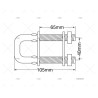 CANCAMO INOX ASI 304 105MM 10MM ROCA MARIN EQUIPMENT