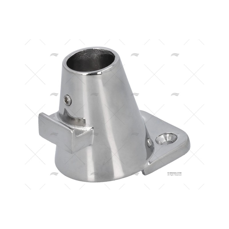 BASE CANDELERO INOX 25MM 7º