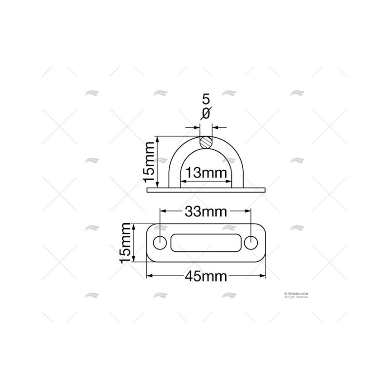 PLATINA INOX 45MM