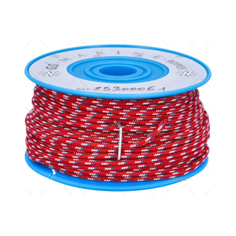 BOBINA POLIEST. ROJA/BLANCA/AZUL 2MM 20M MEYER