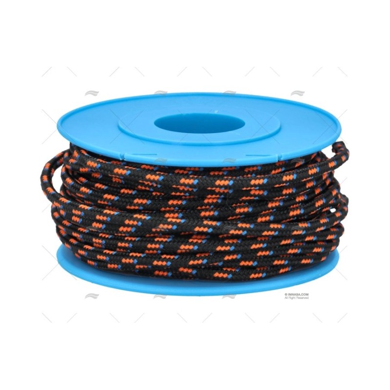 BOBINA POLIES. NEGRA/NARAN/AZUL 3MM 10M MEYER