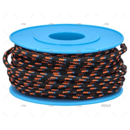 BOBINA POLIES. NEGRA/NARAN/AZUL 3MM 10M MEYER