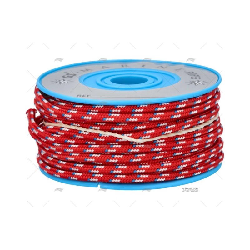 BOBINA POLIEST. ROJA/AZUL/BLANCA 3MM 10M MEYER