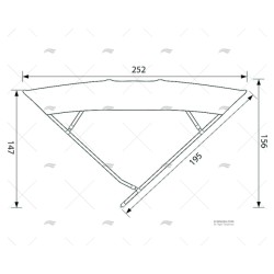 ARCO INOX TUBO 25MM CAPOTA 215MM 4 ARCOS TESSILMARE