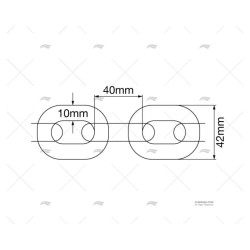 CADENA FONDEO GALV.10MM GENOVESE P40 50M FRIGERIO