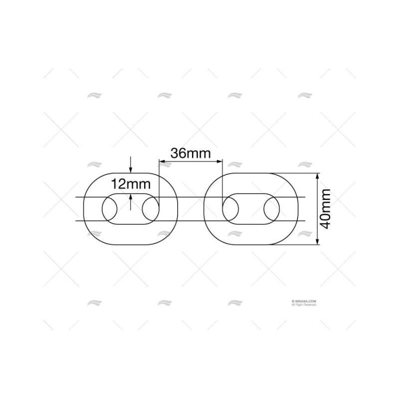 CADENA CALIBR. GAL.12MM ISO4565 P36 70M FRIGERIO