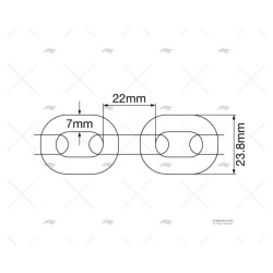 CADENA CALIBR. GAL.07MM D-766 P22 50M