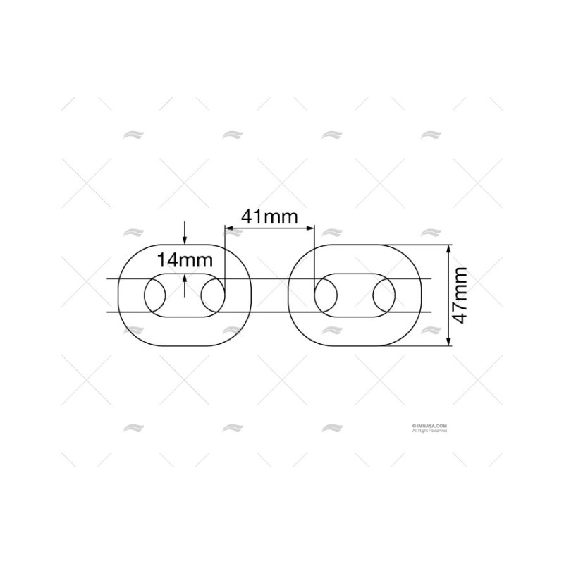 CADENA CALIBR. GAL.14MM D-766 P41 50M FRIGERIO