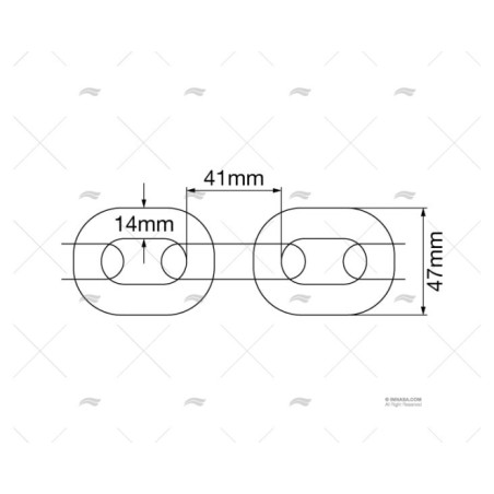 CADENA CALIBR. GAL.14MM D-766 P41 50M FRIGERIO