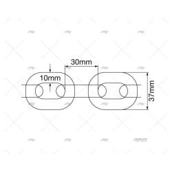 CADENA CALIBR. GAL.10MM 818-3 G70 100M FRIGERIO