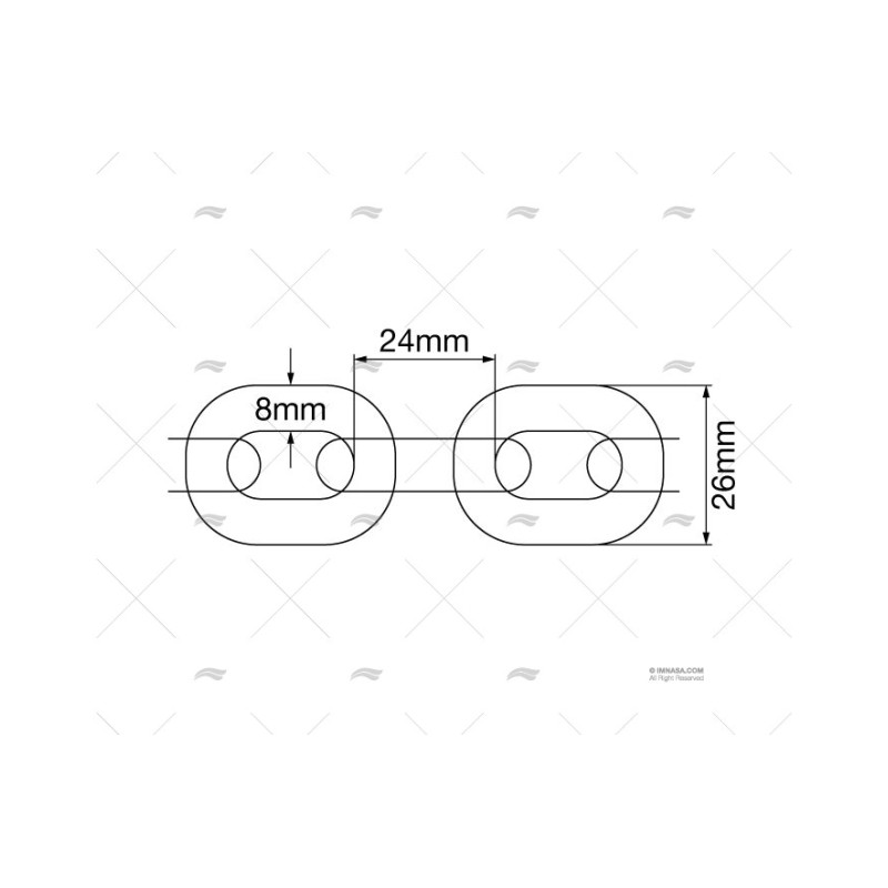 CADENA CALIBR. GAL.08MM D-766 P24 130M FRIGERIO