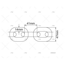 CADENA CALIBR. GAL.14MM D-766 P41 100M FRIGERIO
